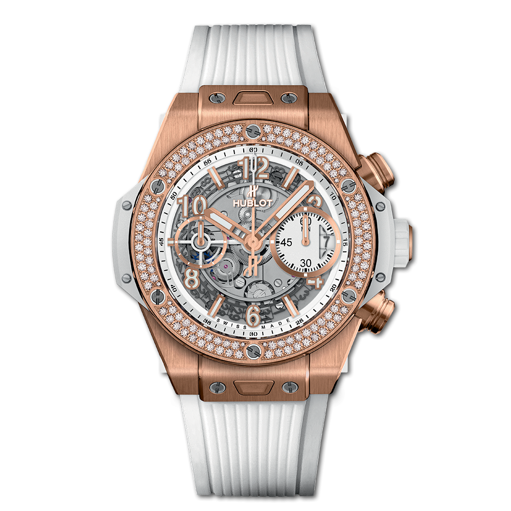 Hublot Big Bang Unico 18K King Gold &amp; Diamonds Men`s Watch - Premium Luxury Product