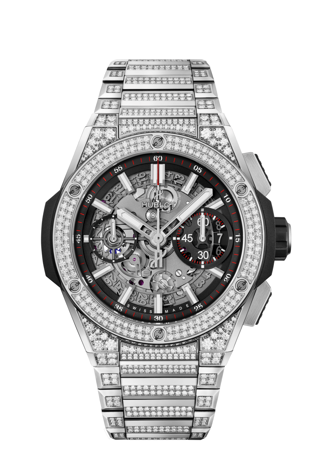 Hublot Big Bang Unico Integral Titanium Pavé Men`s Watch - Premium Luxury Product