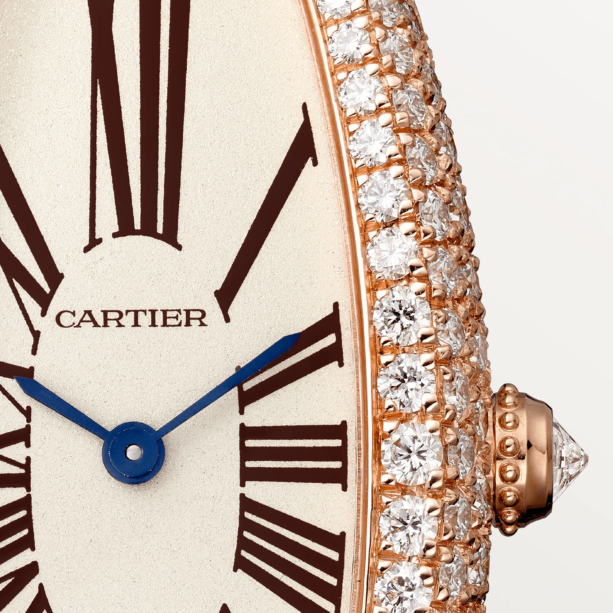 Cartier Baignoire 18K Rose Gold & Diamonds Ladies Watch