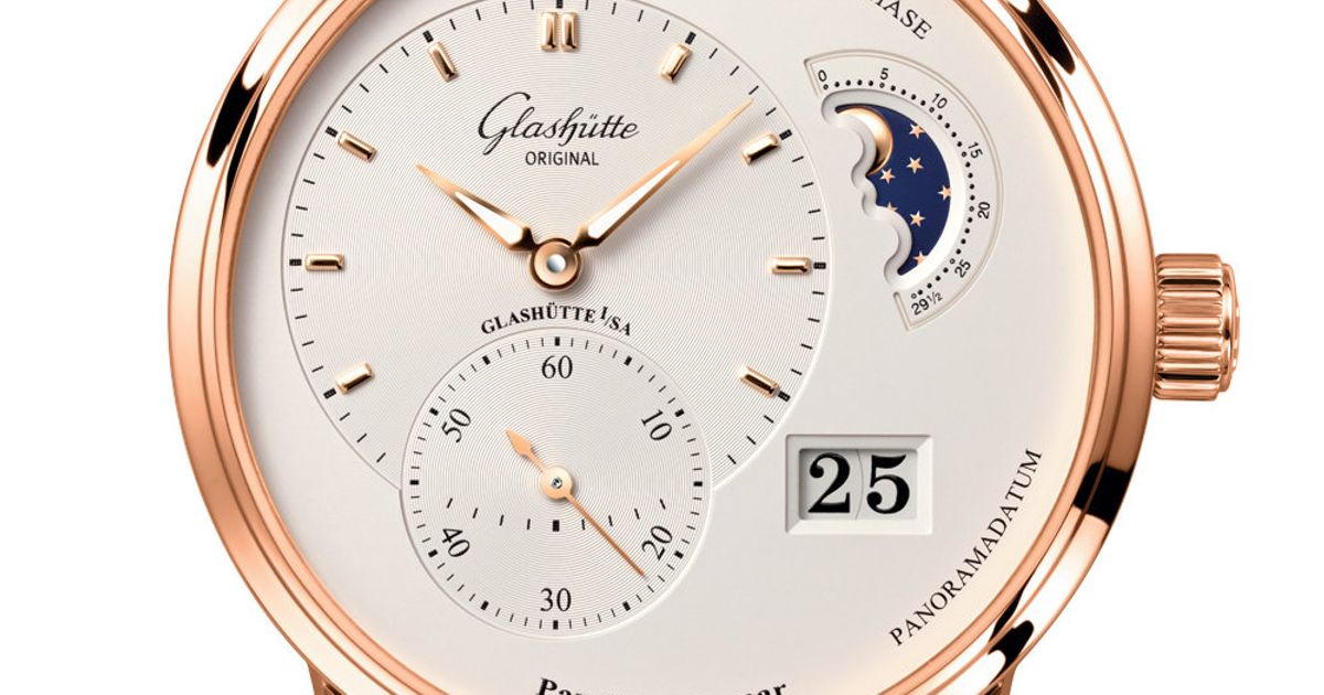 Glashutte Original Pano Matic Lunar Red Gold Men's Watch