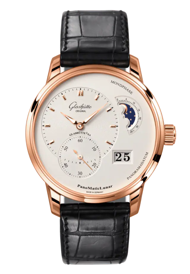 Glashutte Original Pano Matic Lunar Red Gold Men's Watch - Premium Luxury Product
