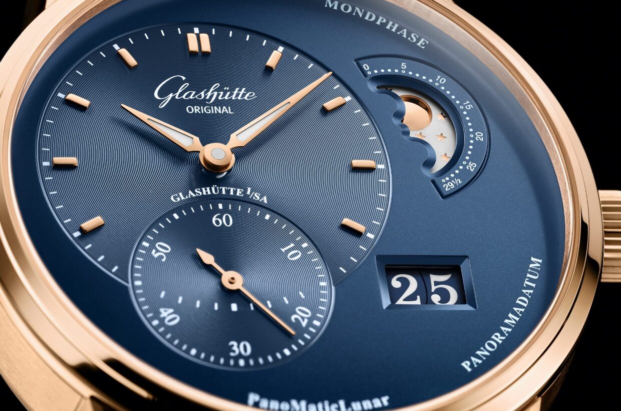 Glashutte Original Pano Matic Lunar Red Gold Men's Watch