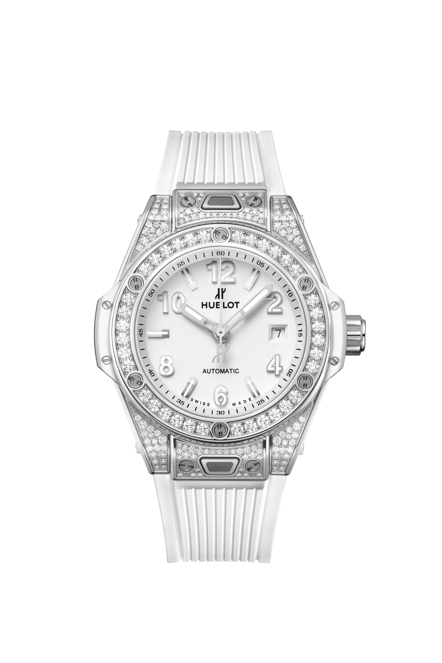 Hublot Big Bang 33mm One Click Steel White Pave Watch - Premium Luxury Product