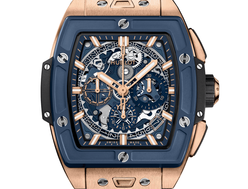 Hublot Spirit of Big Bang Chronograph 18K King Gold & Blue Ceramic Man's Watch - Premium Luxury Product