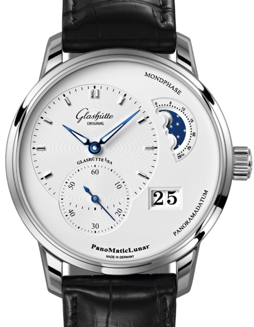 Glashutte Original Pano Matic Lunar Stainless steel Men's Watch - Premium Luxury Product