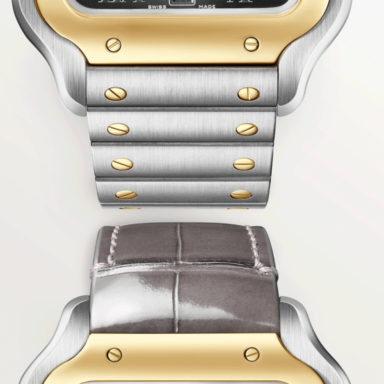 Cartier Santos de Cartier Stainless Steel & 18K Yellow Gold Men's Watch