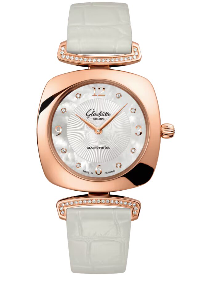 Glashutte Original Lady Collection Pavonia 18K Red Gold & Diamonds Lady's Watch - Premium Luxury Product