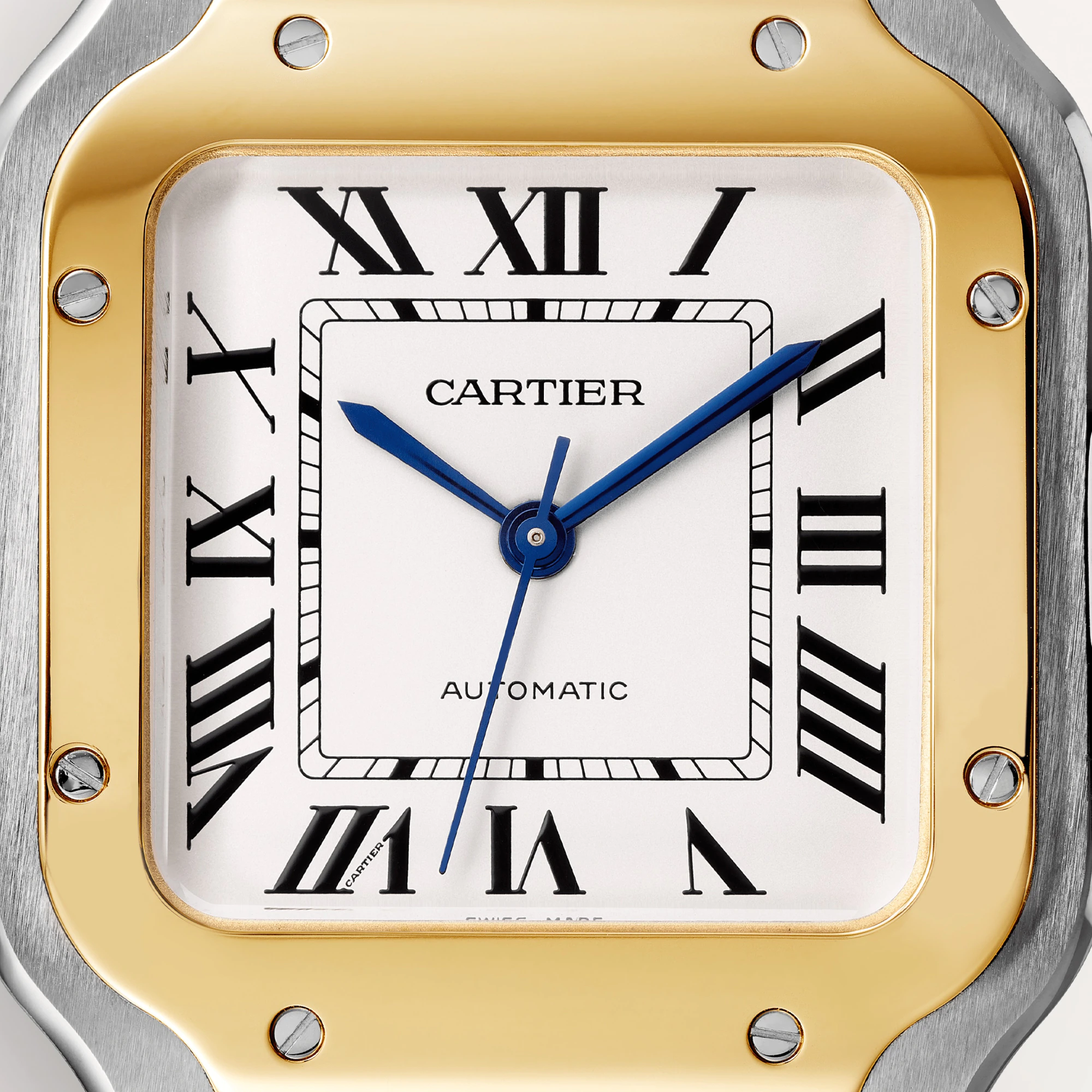 Cartier Santos Stainless Steel & 18K Yellow Gold Men's Watch