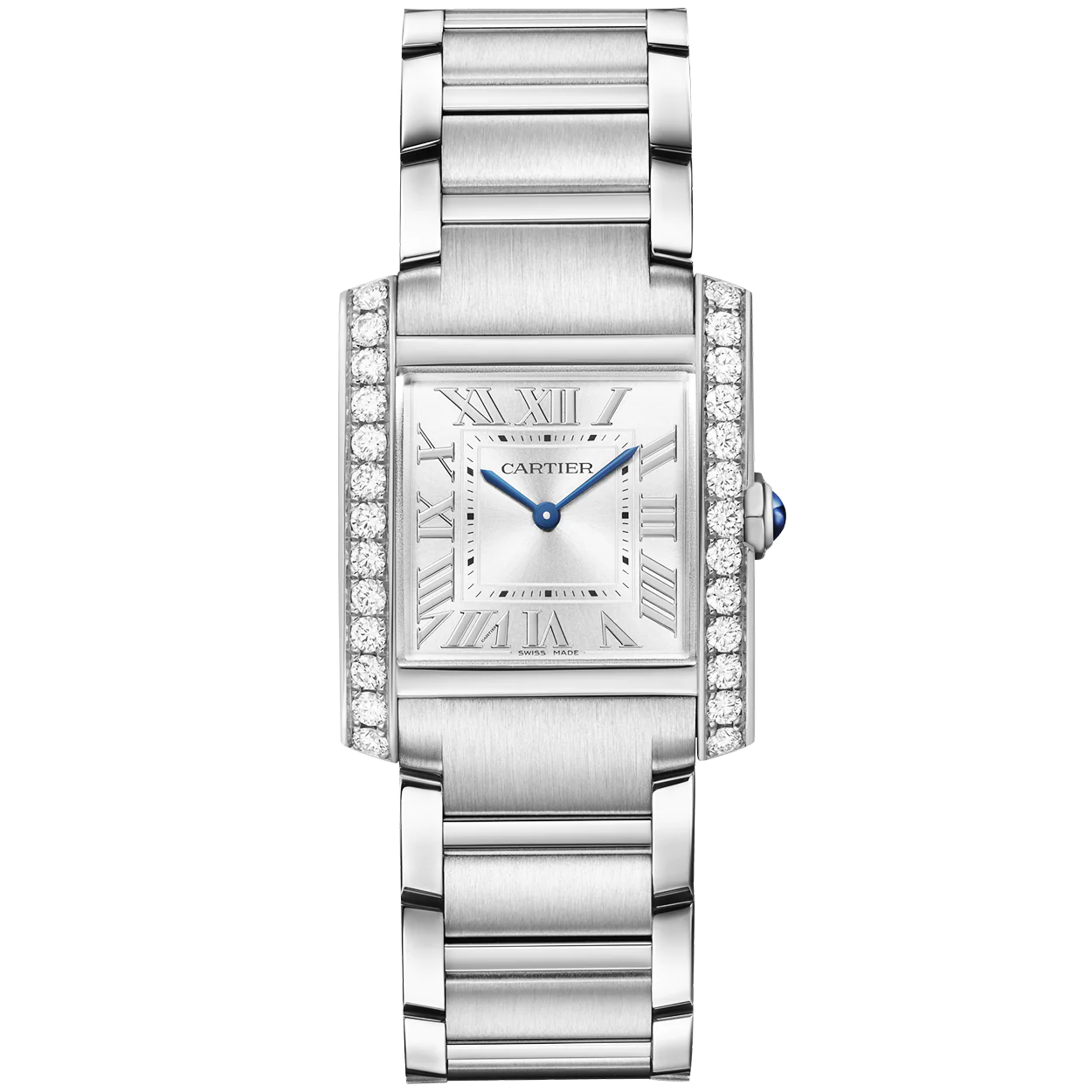 Cartier Tank Française Stainless steel & Diamonds Lady's Watch - Premium Luxury Product