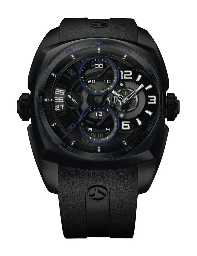 Cyrus Klepcys Chrono Skeleton Black DLC Steel Men's Watch - Premium Luxury Product