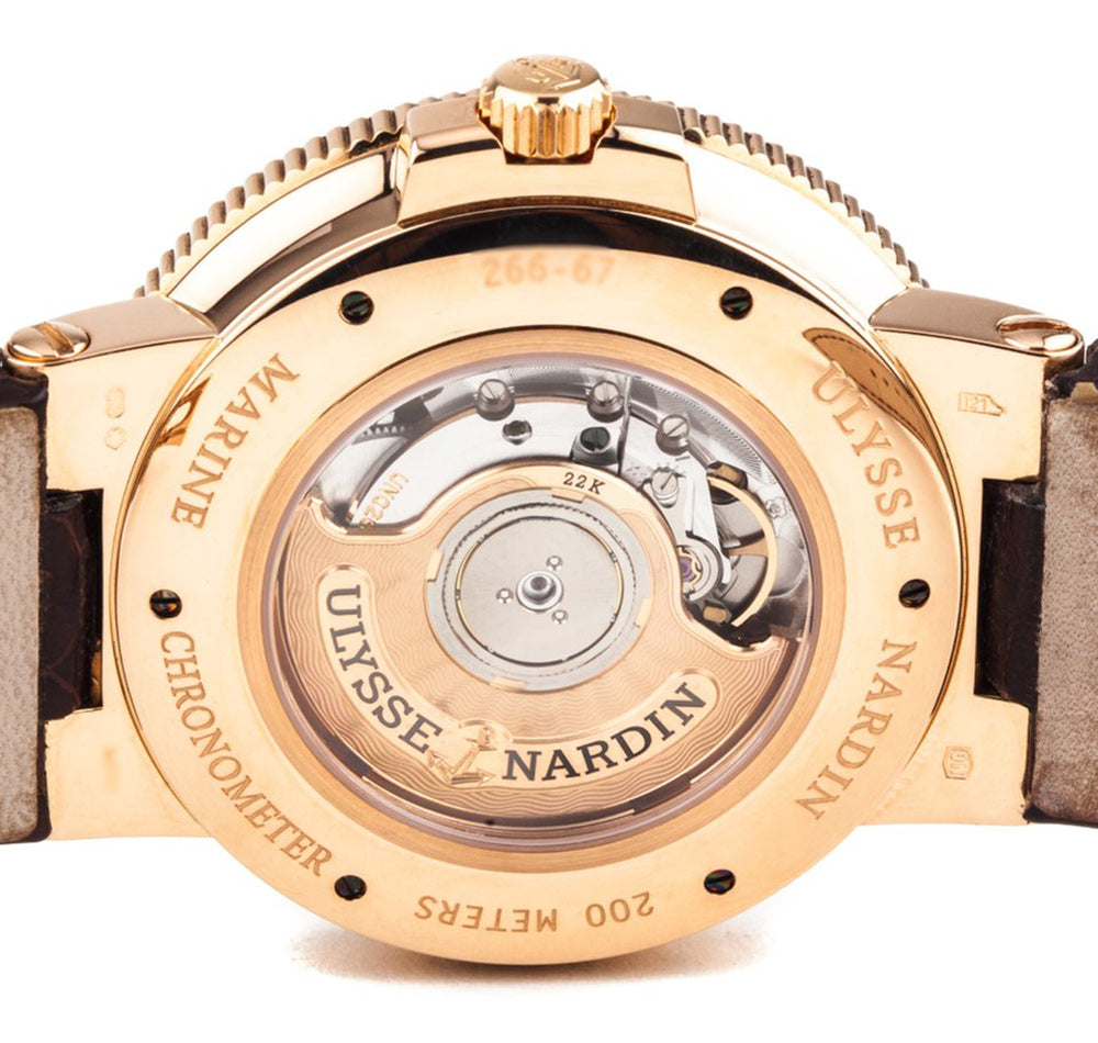 Ulysse Nardin Maxi Marine Chronometer 18K Rose Gold Men's Watch
