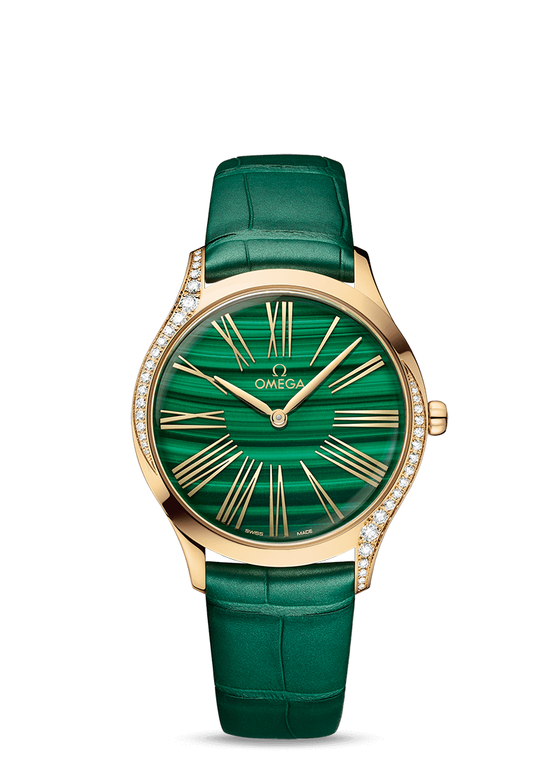 Omega De Ville Tresor Quartz 18K Moonshine™ gold & Diamonds Lady's Watch - Premium Luxury Product