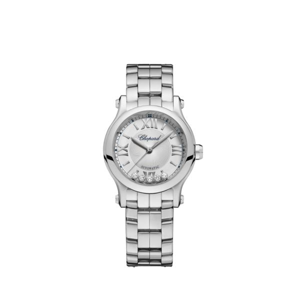 Chopard Happy Sport Stainlees steel & Diamonds Ladies Watch - Premium Luxury Product