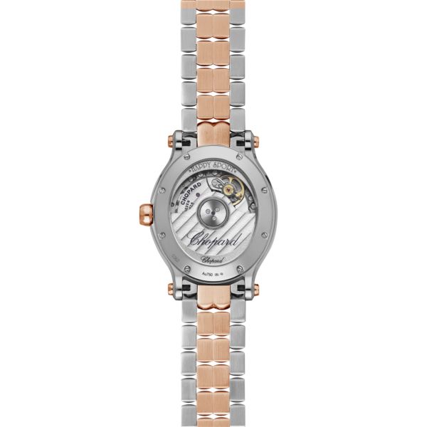 Chopard Happy Sport Oval Stainless Steel and 18K Rose Gold& Diamonds Ladies Watch