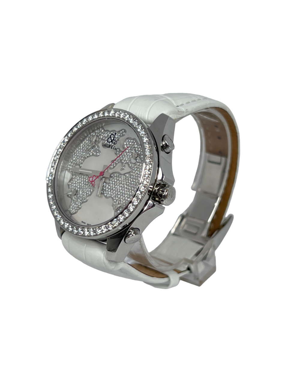 Jacob & Co Five Time Zone Stainless Steel and White Diamonds Watch