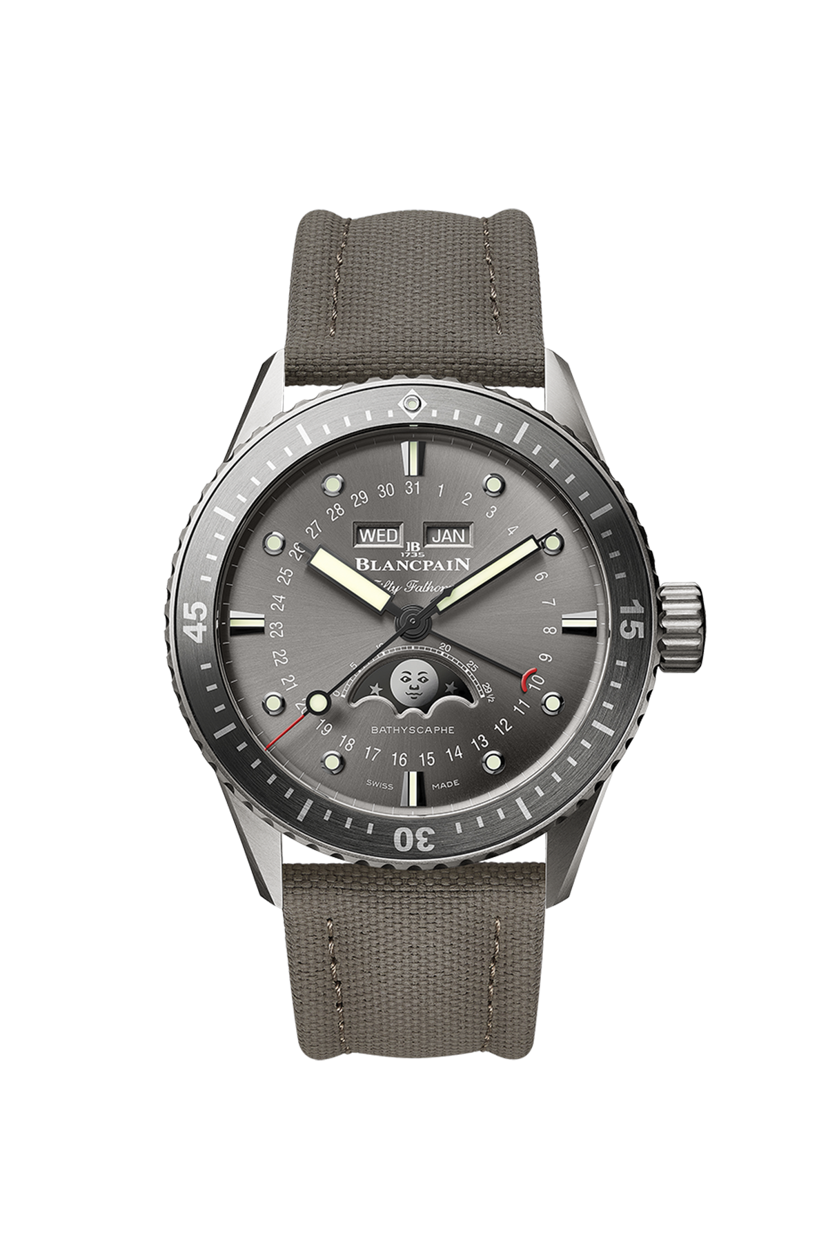 Blancpain Fifty Fathoms Bathyscaphe Quantième Complet Men's Watch - Premium Luxury Product