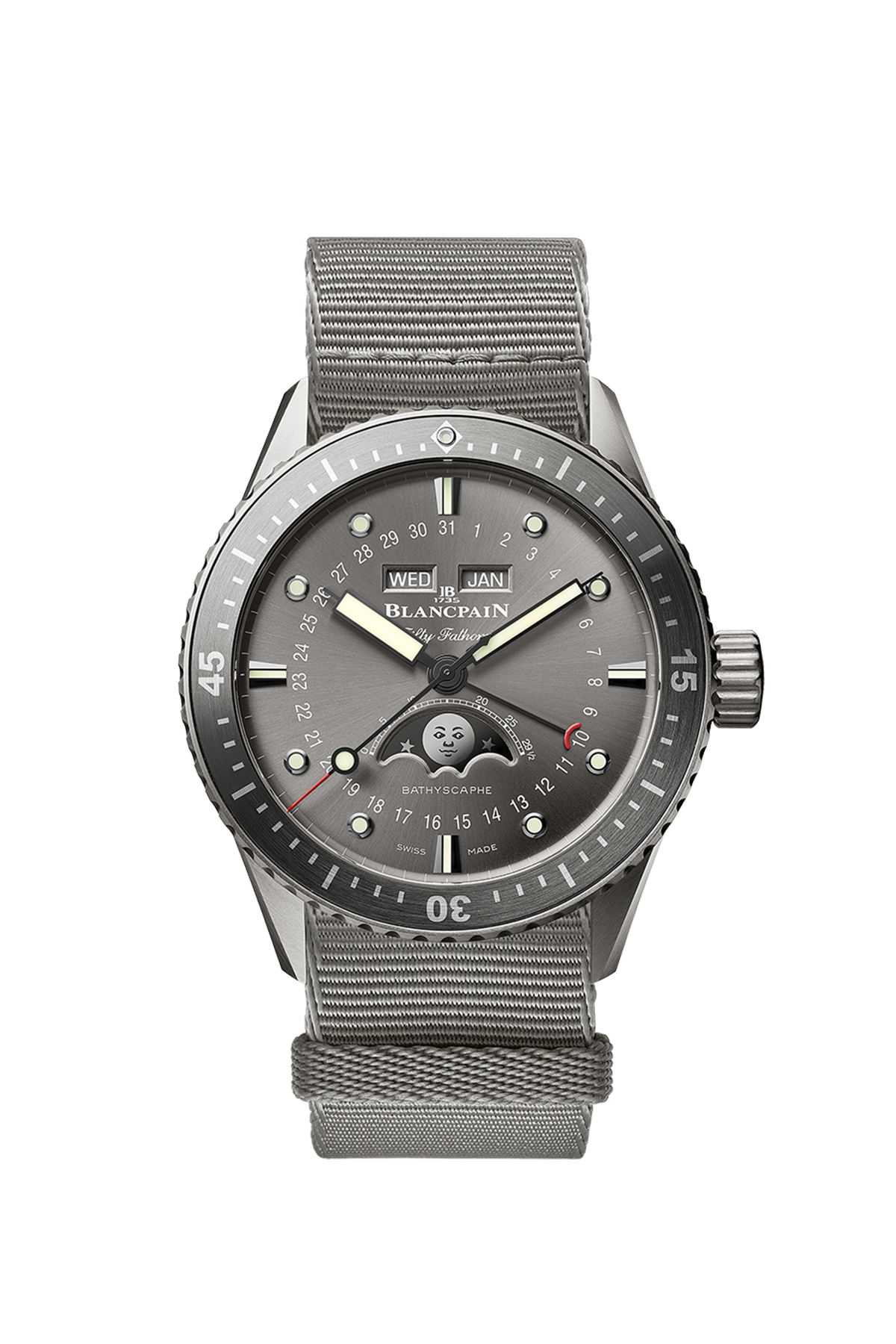 Blancpain Fifty Fathoms Bathyscaphe Quantieme Complet Men's Watch - Premium Luxury Product
