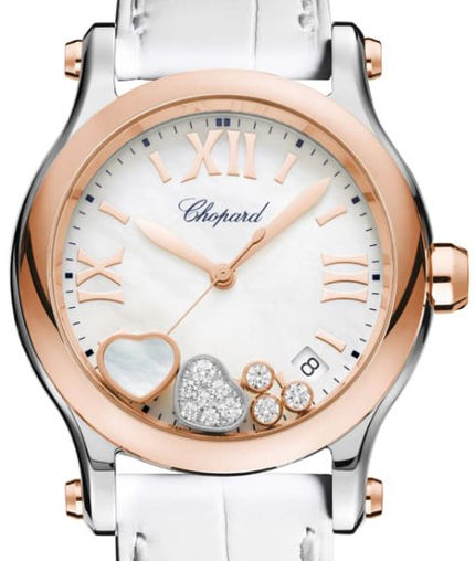 Chopard Happy Sport Stainlees steel and Ethical Rose Gold & Diamonds Ladies Watch