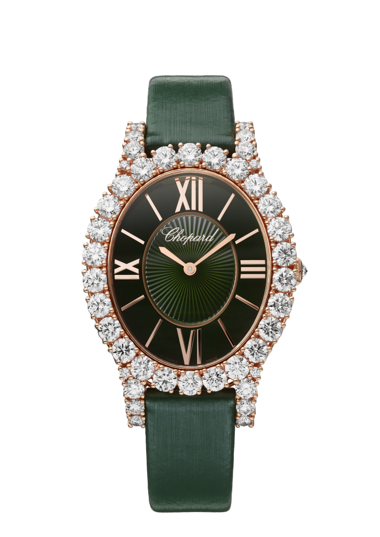 Chopard L’Heure Du Diamant Oval 18K Rose Gold & Diamonds Ladies Watch - Premium Luxury Product