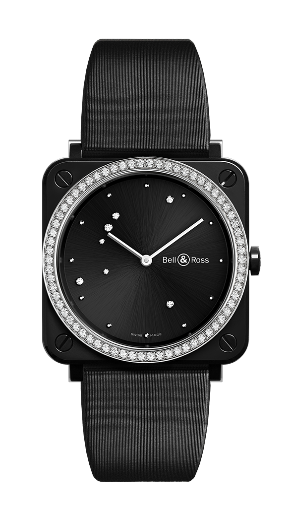 Bell & Ross Instruments BR S Black Diamond Eagle & Diamonds Ladies Watch - Premium Luxury Product