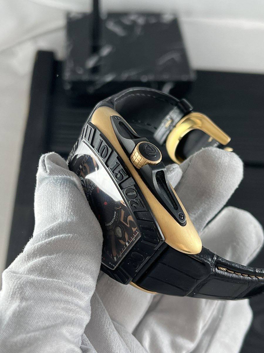 Franck Muller Conquistador Grand PRIX  Carbon & 18K Rose Gold Men's Watch