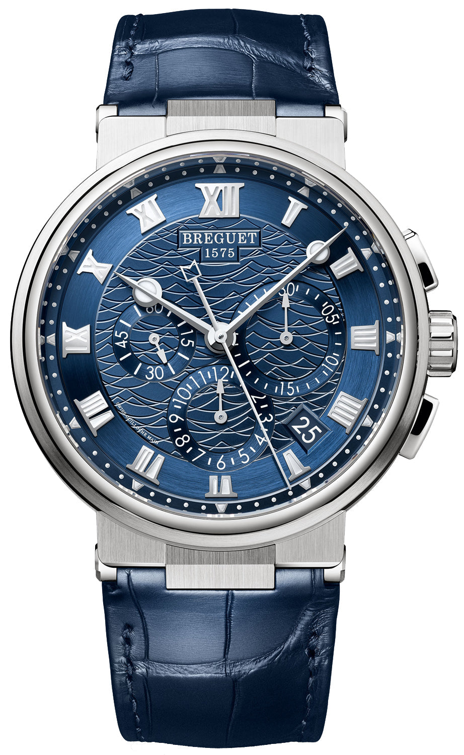 Breguet Marine 5527 Chronograph 18K White Gold Men's Watch - Premium Luxury Product
