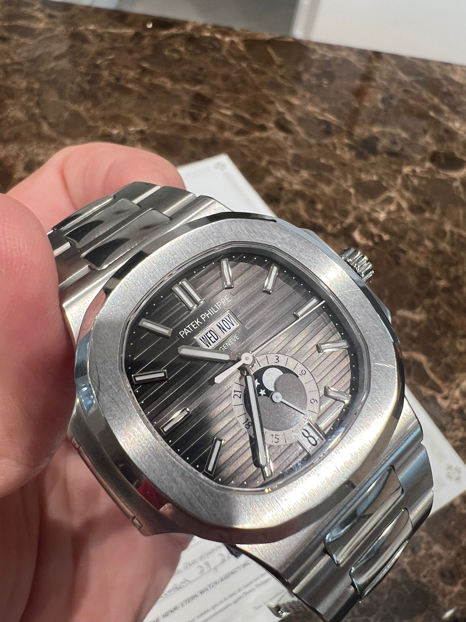 Patek Philippe Nautilus Annual Calendar Stainless Steel Men's Watch