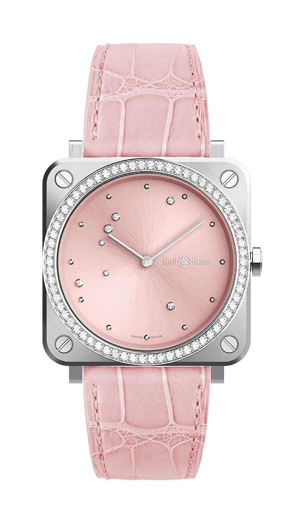 Bell & Ross Instruments BR S Pink Diamond Eagle & Diamonds Ladies Watch - Premium Luxury Product