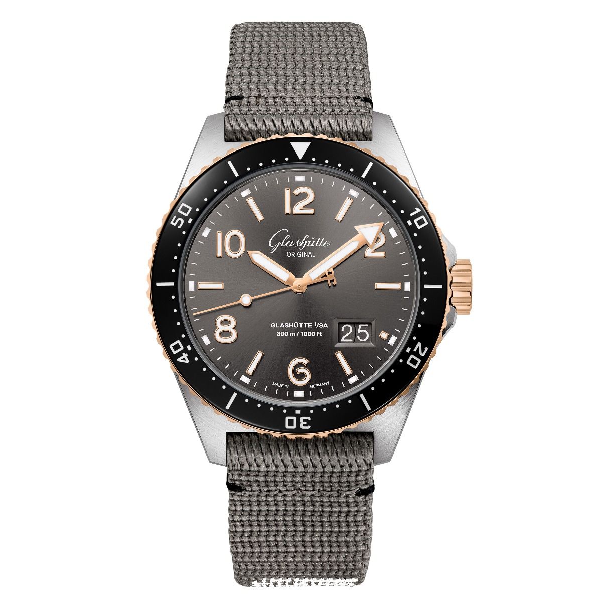 Glashutte Original Spezialist SeaQ Panorama Date Stainless steel & Red Gold Men's Watch - Premium Luxury Product