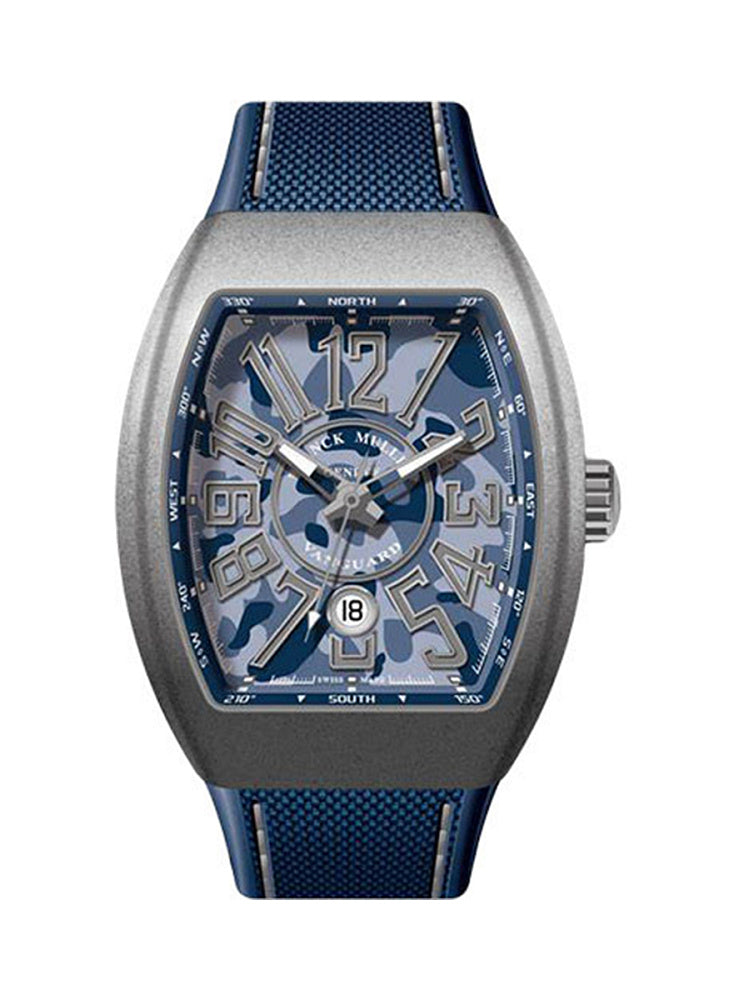 Franck Muller Vanguard Blue Camouflage Titanium Men's Watch - Premium Luxury Product