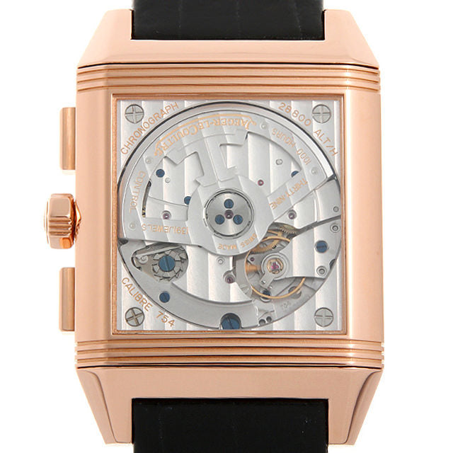 Jaeger-LeCoultre Reverso Squadra Chronograph GMT 18K Rose Gold Men's Watch