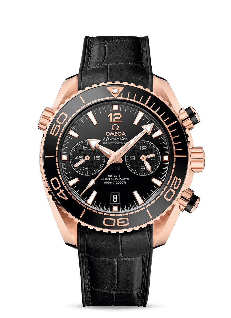 Omega Seamaster Planeta Ocean Chronograph 18K Sedna™ gold & Ceramic Men's Watch - Premium Luxury Product