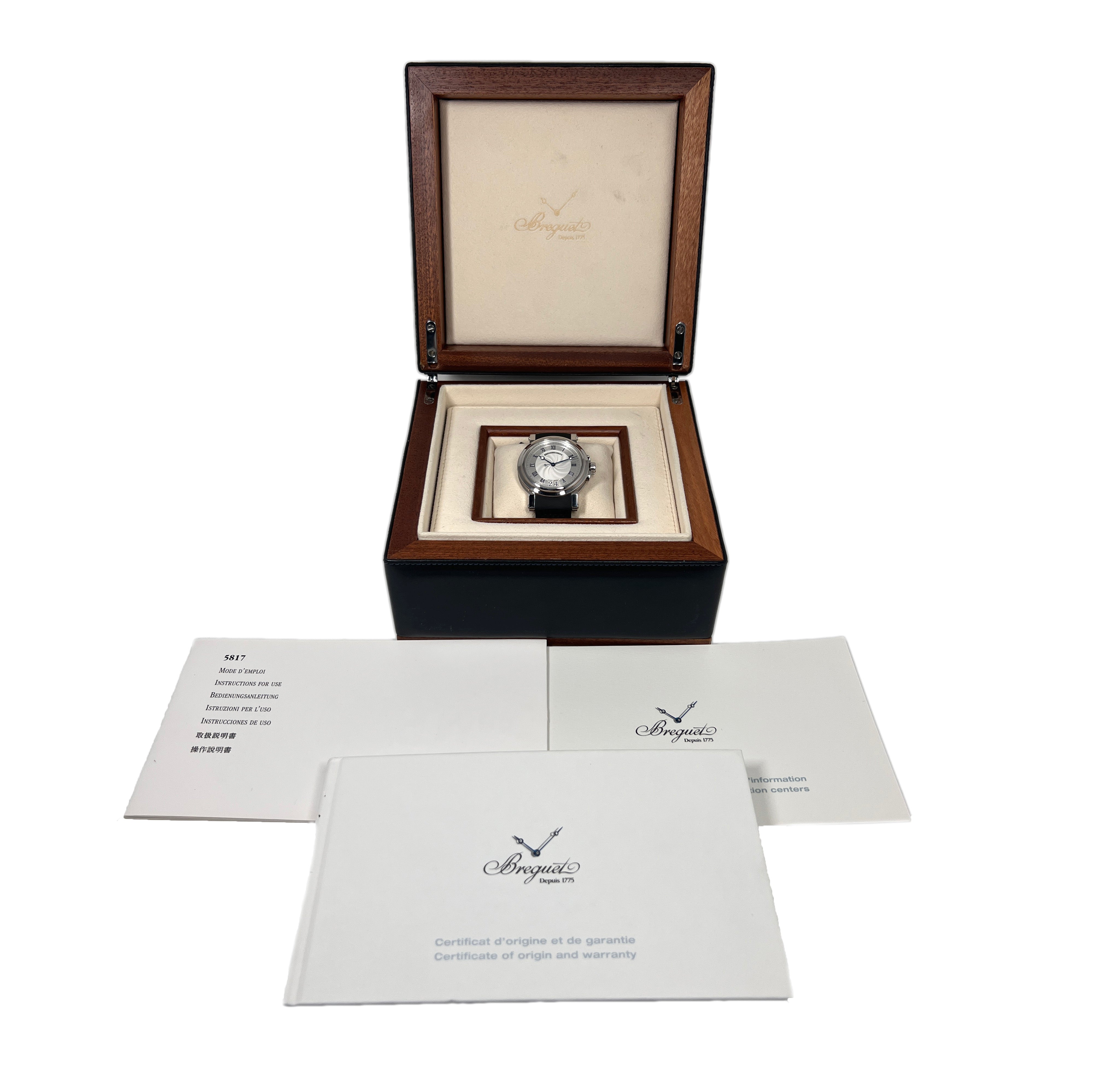 Breguet Marine Automatic Big Date Stainless Steel Men's Watch - Premium Luxury Product