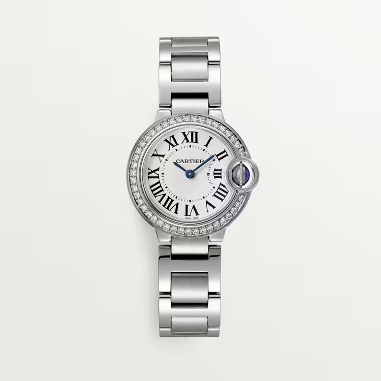 Cartier Ballon Bleu De Cartier Stainless steel & Diamonds Lady's Watch - Premium Luxury Product