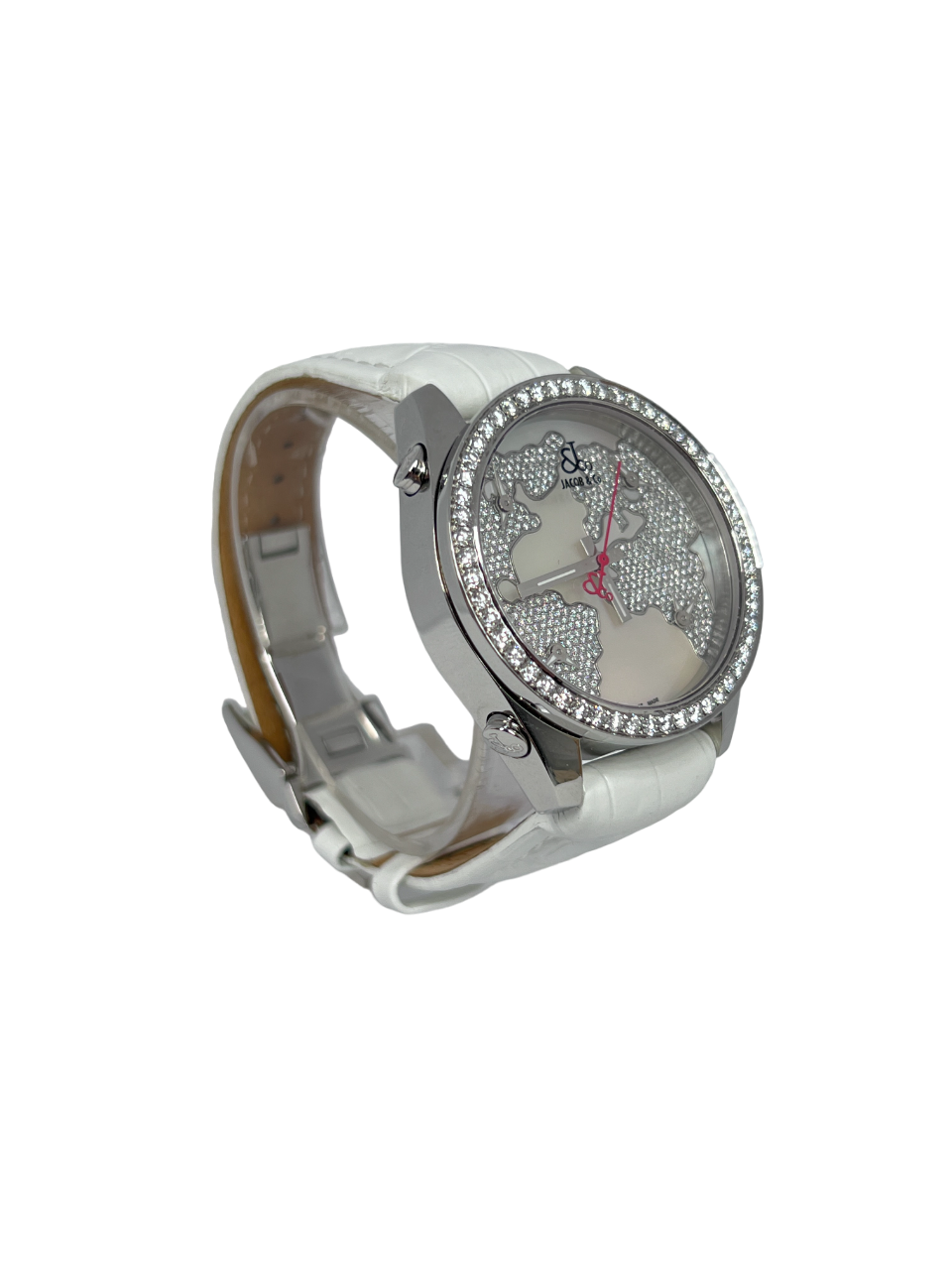 Jacob & Co Five Time Zone Stainless Steel and White Diamonds Watch