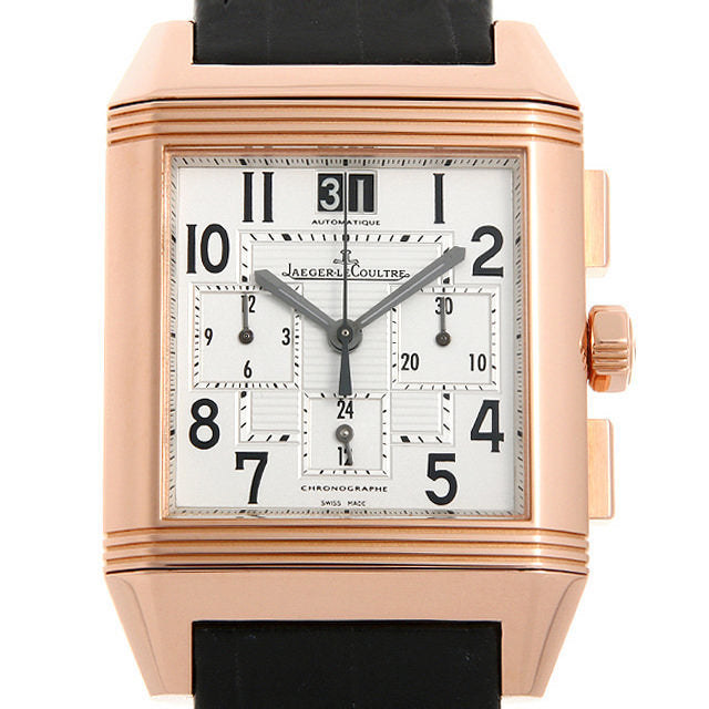 Jaeger-LeCoultre Reverso Squadra Chronograph GMT 18K Rose Gold Men's Watch - Premium Luxury Product
