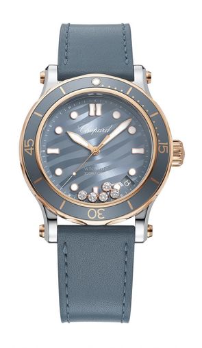 Chopard Happy Sport  Ocean 18ct Rose Gold and Steel Ladies Watch - Premium Luxury Product