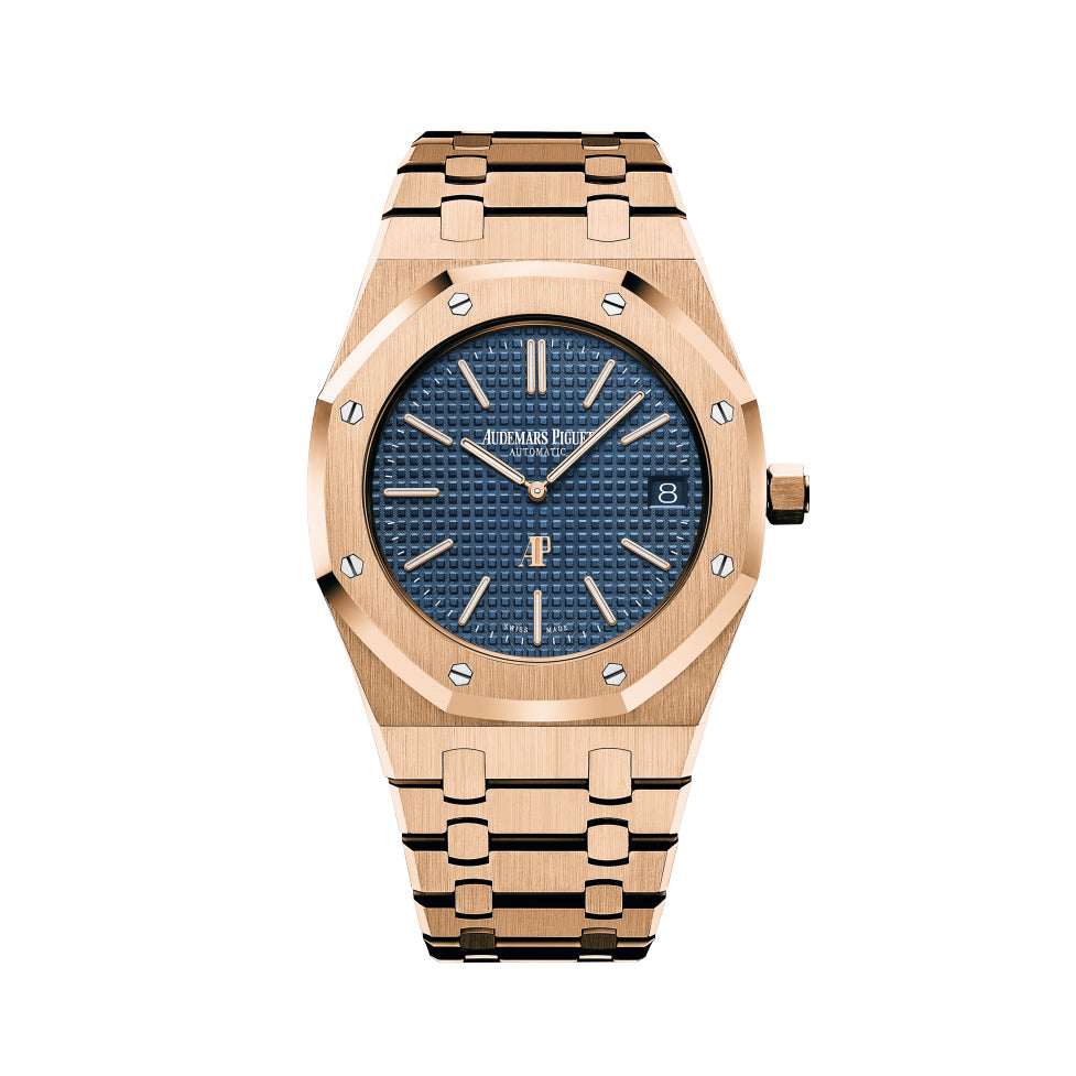 Audemars Piguet Royal Oak Jumbo Extra-Thin 18K Rose Gold Men's Watch - Premium Luxury Product