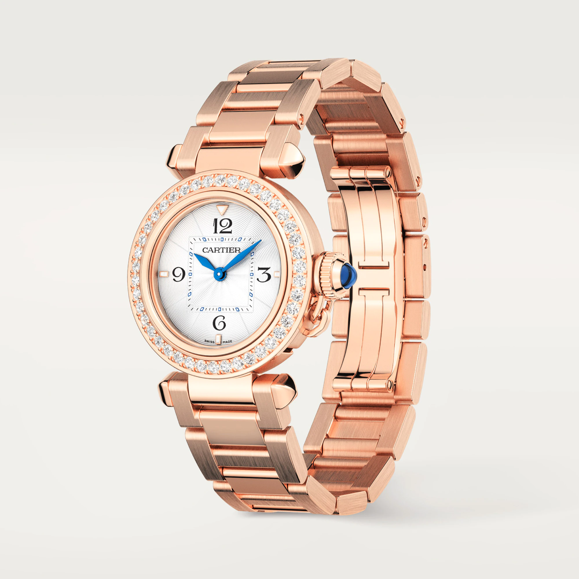 Cartier Pasha 30 mm Rose Gold & Diamonds Lady's Watch