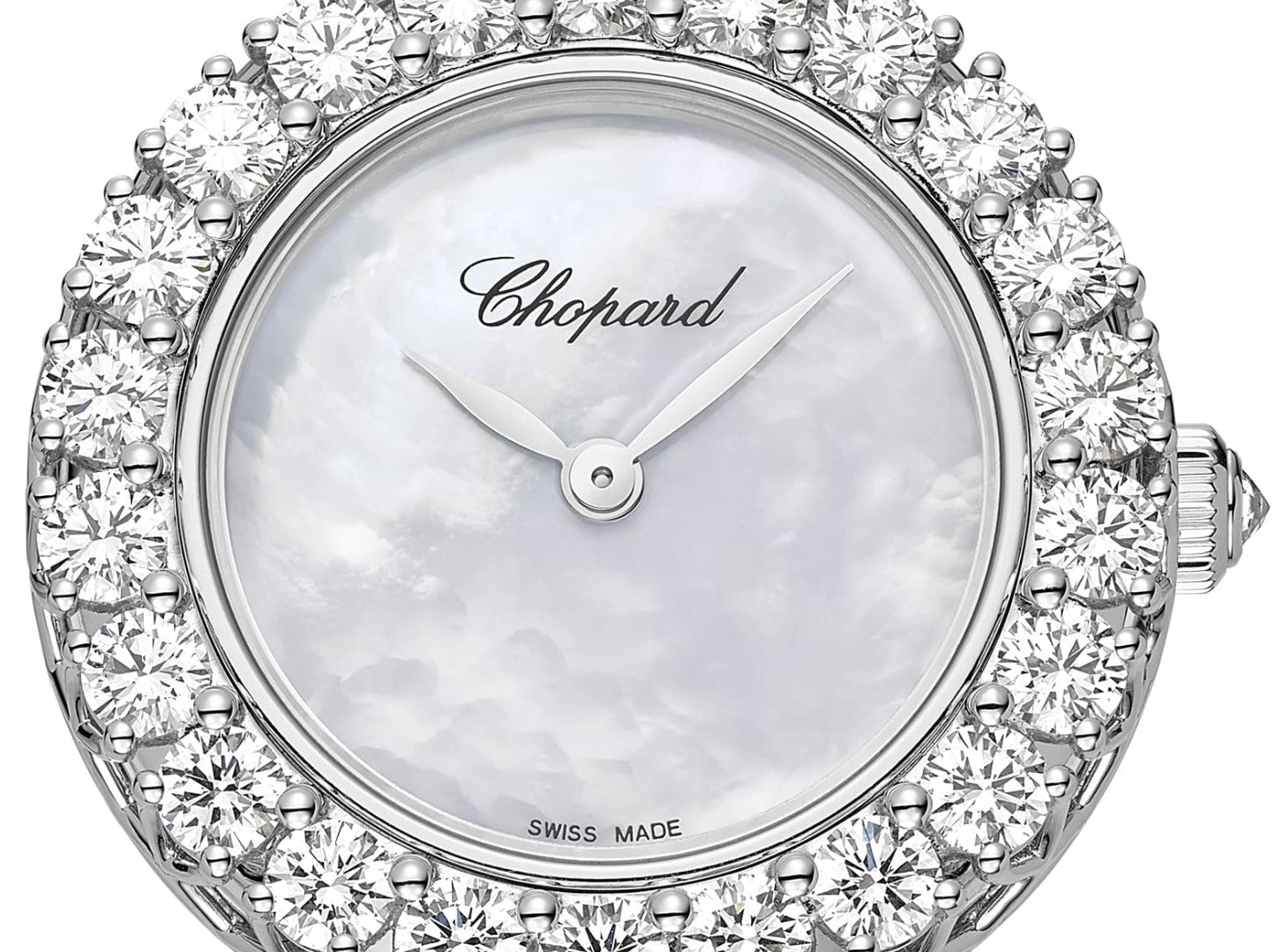Chopard L’Heure Du Diamant Round Small 18K White Gold & Diamonds Ladies Watch