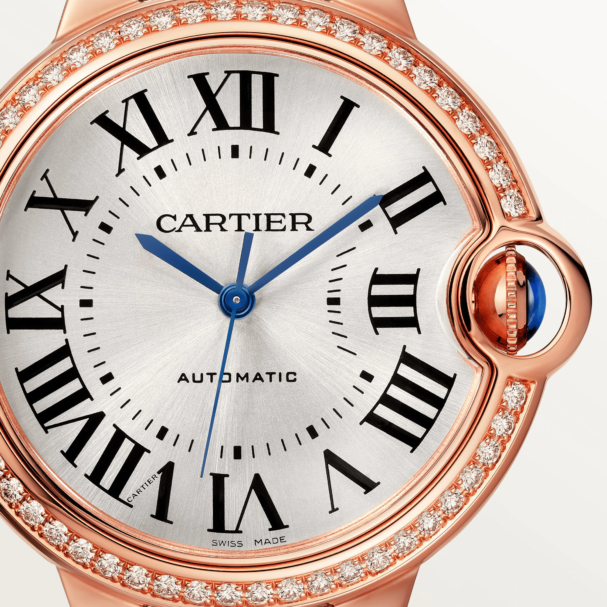 Cartier Ballon Bleu 36mm 18K Rose Gold & Diamond Lady's Watch