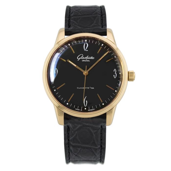 Glashutte Original Vintage Sixties 18K Rose Gold Men's Watch - Premium Luxury Product
