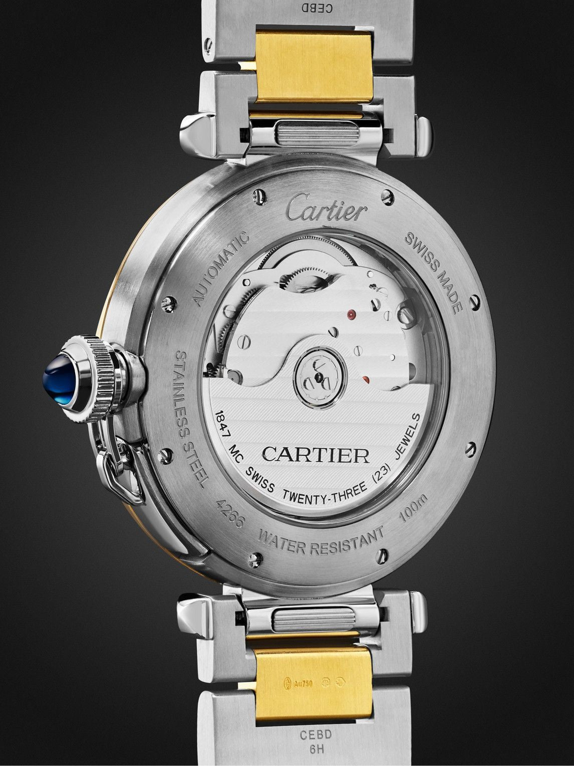 Cartier Pasha 41 mm 18K Yellow Gold & Stainless steel Men's Watch - Premium Luxury Product
