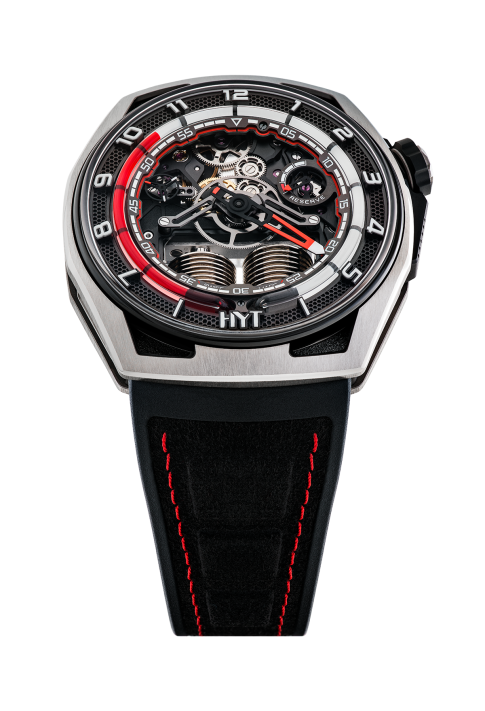 HYT Hastroid Silver Red Black Titanium  Men's Watch - Premium Luxury Product