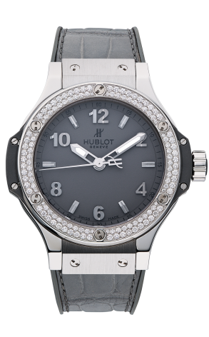 Hublot Big Bang Gray Stainless steel & Diamonds Lady's Watch - Premium Luxury Product