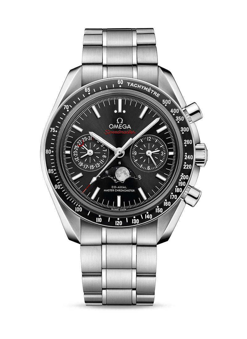 Omega Speedmaster Two Counters MoonPhase Stainless steel & Ceramic Men's Watch - Premium Luxury Product
