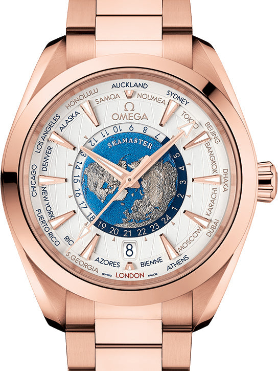 Omega Seamaster Aqua Terra GMT Chronometer 18K Sedna™ gold Men's Watch