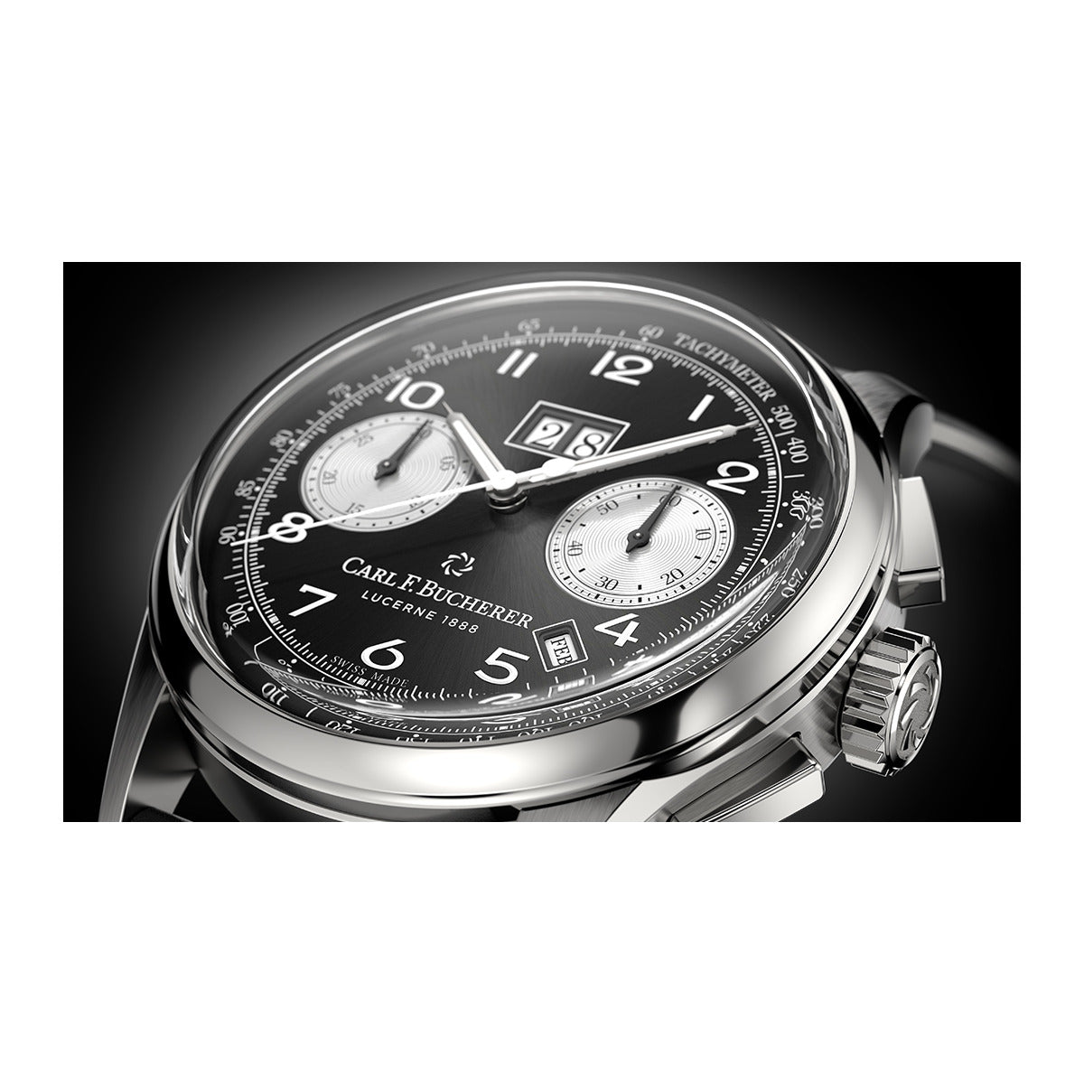 Carl F. Bucherer Haritage Annual calendar Chronograph Stainless steel Limited Edition Men's Watch - Premium Luxury Product