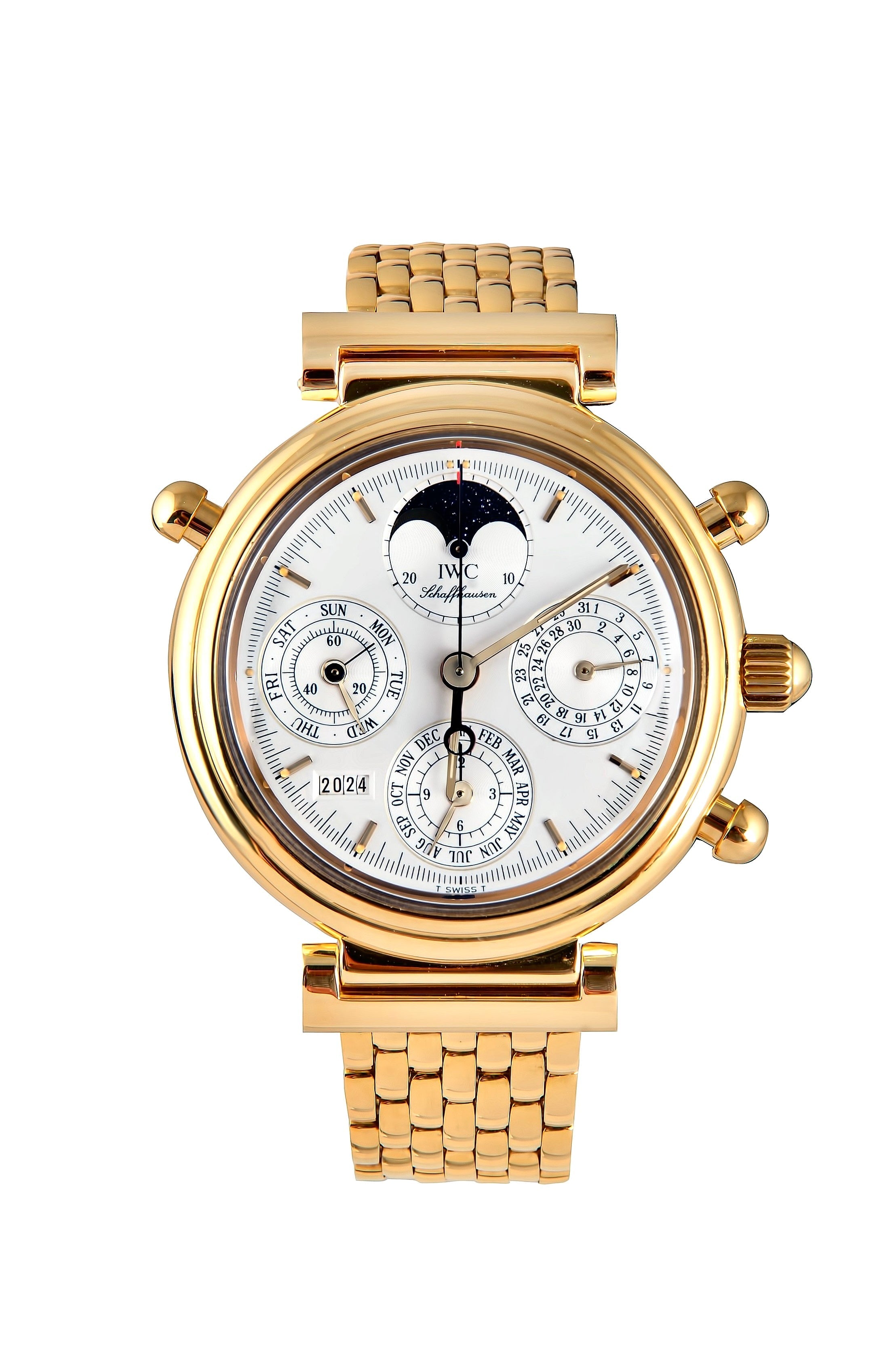 IWC Da Vinci Perpetual Rattrapante 18K Yellow Gold Men's Watch - Premium Luxury Product