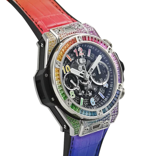 Hublot Unico Big Bang Titanium & 18K White Gold & Colored Gemstones Men's Watch